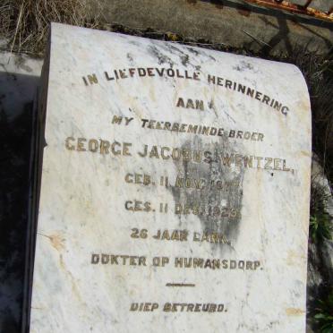 WENTZEL George Jacobus 1877-1929