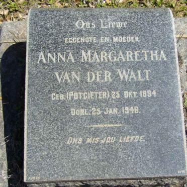 WALT Anna Margaretha, van der nee POTGIETER 1894-1946