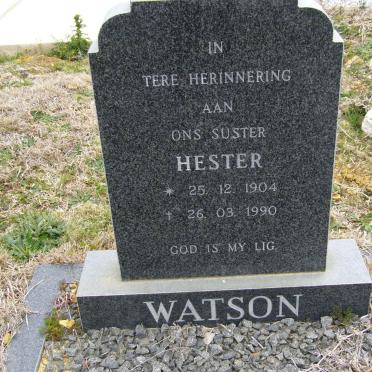 WATSON Hester 1904-1990