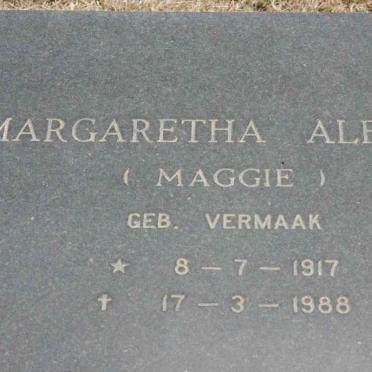 WATT Margaretha Aletta, van der nee VERMAAK 1917-1988