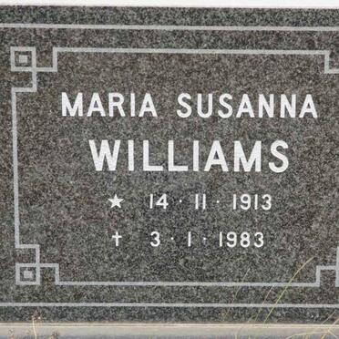 WILLIAMS Maria Susanna 1913-1983