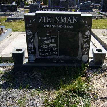 ZIETSMAN Jakobus Frederick 1895-1974