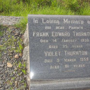 THORNTON Frank Edward -1938 &amp; Violet -1955