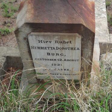 BURG Henrietta Dorothea -1921