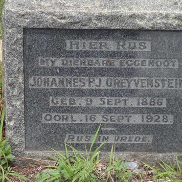 GREYVENSTEIN Johannes P.J. 1886-1928