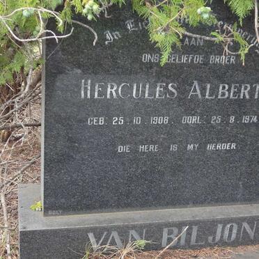 BILJON Hercules Albertus, van 1908-1974
