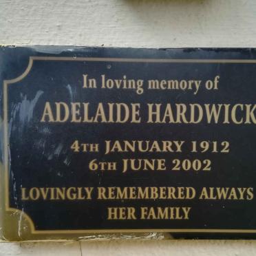 HARDWICK Adelaide 1912-2002