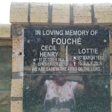 FOUCHÉ Cecil Henry 1924-2001 &amp; Lottie 1932-2016