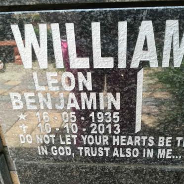 WILLIAMSON Leon Benjamin 1935-2013