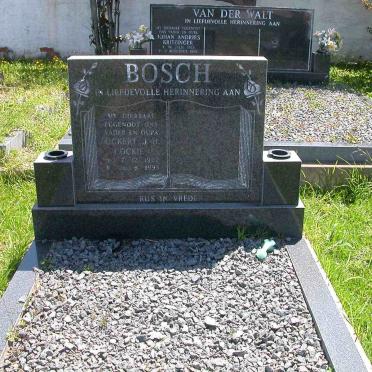 BOSCH Ockert J.H. 1922-1993 &amp; Laureen 1922-1985