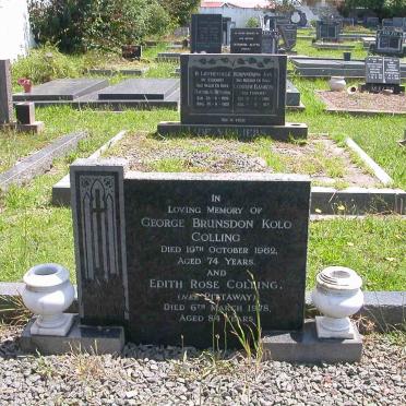 COLLING George Brunsdon Kolo -1962 &amp; Edith Rose PITTAWAY -1978