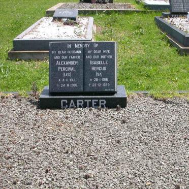 CARTER  Alexander  Percival 1912-1986 &amp; Isabella Hercus 1916-1979