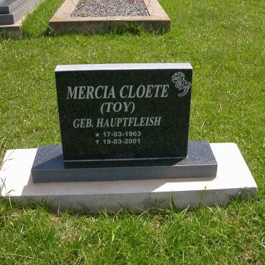 CLOETE Mercia nee  HAUPTFLEISH 1963-2001