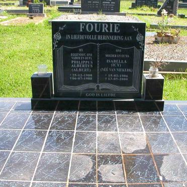 FOURIE Philippus Albertus 1900-1988 &amp; Isabella VAN NIEKERK 1906-2000