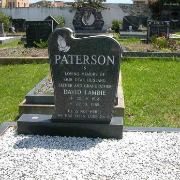 PATERSON David Lambie 1914-1989