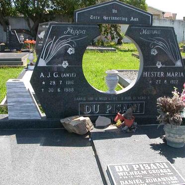 PISANI A.J.G., du 1916-1988 &amp; Hester Maria 1922- :: DU PISANI Wilhelm George 1952-1996 ::  DU PISANI Daniel -2001