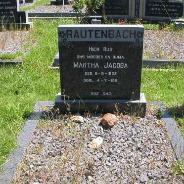RAUTENBACH Martha Jacoba 1922-1991