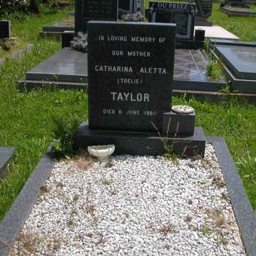 TAYLOR Catharina Aletta  -1980