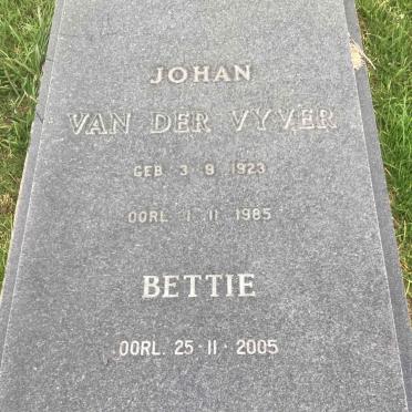 VYVER Johan, van der 1923-1985 &amp; Bettie -2005