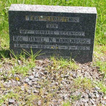 WANNENBURG Daniel N. 1893 -1955