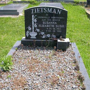 ZIETSMAN Susanna Elizabeth 1905-1990