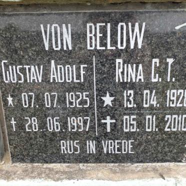 BELOW Gustav Adolf, von 1925-1997 &amp; Rina C.T. 1928-2010