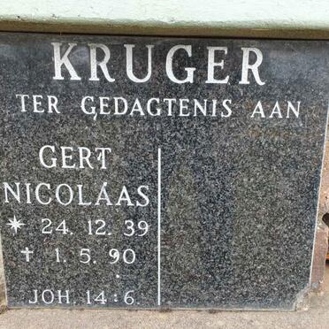 KRUGER Gert Nicolaas 1939-1990
