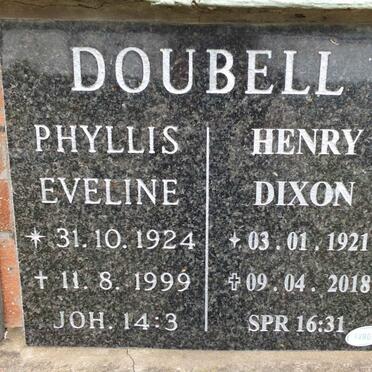 DOUBELL Henry Dixon 1921-2018 &amp; Phyllis Eveline 1924-1999
