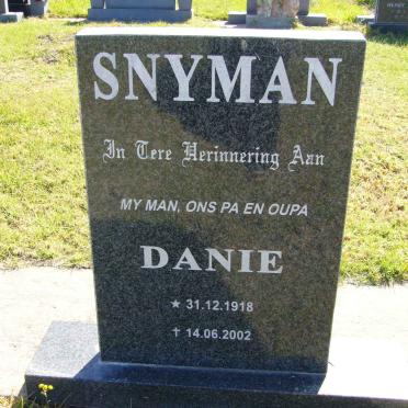 SNYMAN Danie 1918-2002