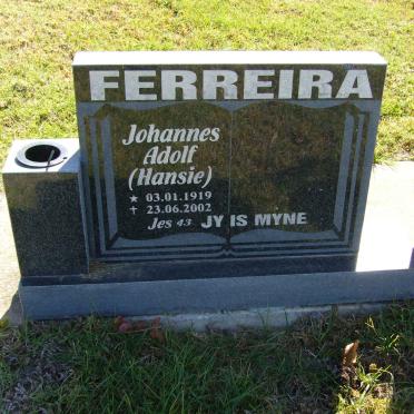 FERREIRA Johannes Adolf 1919-2002