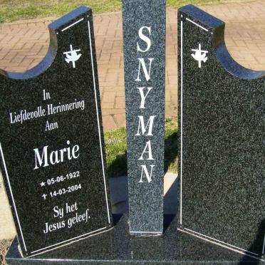 SNYMAN Marie 1922-2004