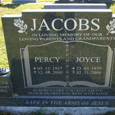 JACOBS Percy 1937-2000 &amp; Joyce 1939-2004