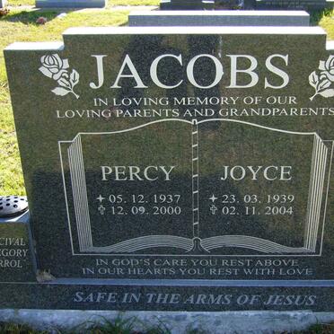 JACOBS Percy 1937-2000 &amp; Joyce 1939-2004