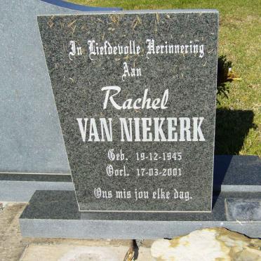 NIEKERK Rachel, van 1945-2001
