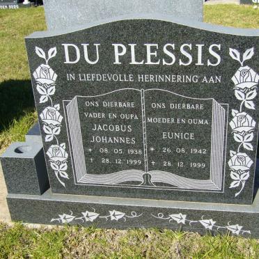PLESSIS Jacobus Johannes, du 1938-1999 &amp; Eunice 1942-1999