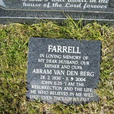 FARRELL Abram van den Berg 1936-2004