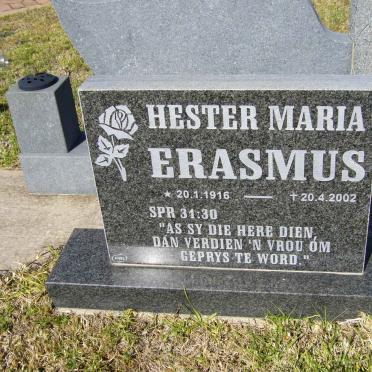 ERASMUS Hester Maria 1916-2002