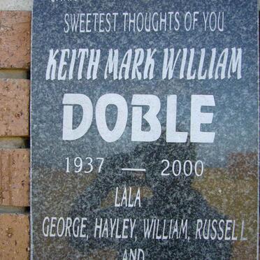 DOBLE Keith Mark William 1937-2000