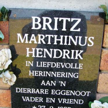 BRITZ Marthinus Hendrik 1933-2007