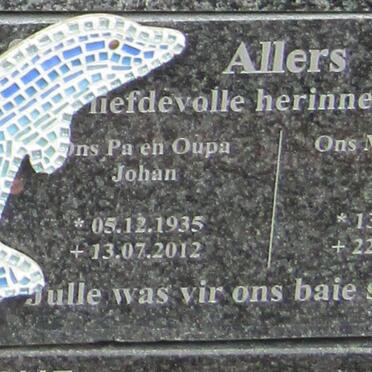 ALLERS Johan 1935-2012 &amp; Anna 1936-2017
