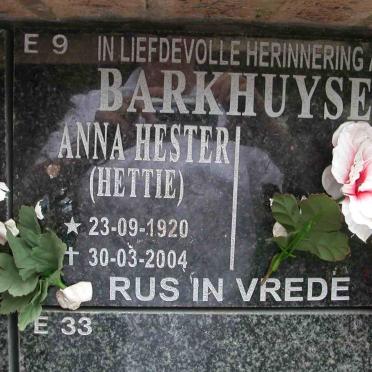 BARKHUYSEN Anna Hester 1920-2004
