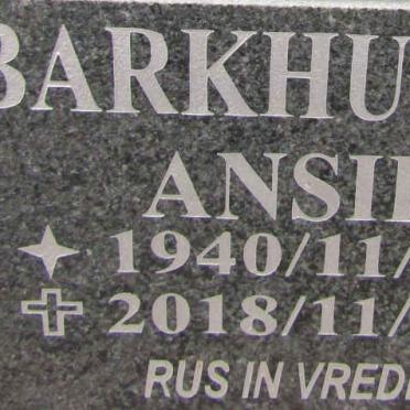 BARKHUIZEN Ansie 1940-2018