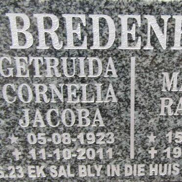 BREDENHANN Getruida Cornelia Jacoba 1923-2011 :: BREDENHANN Marina Rachel 1978-2016