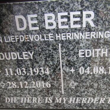 BEER Dudley, de 1934-2016 &amp; Edith May 1937-