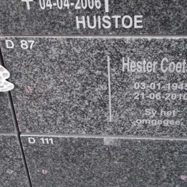 COETSEE Hester 1945-2010