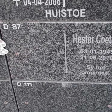 COETSEE Hester 1945-2010