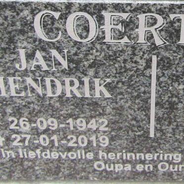 COERTZE Jan Hendrik 1942-2019 &amp; Maria Jacoba BOTES 1946-2019