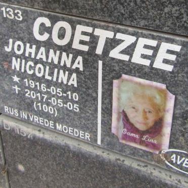 COETZEE Johanna Nicolina 1916-2017