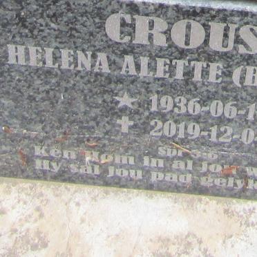 CROUSE Helena Alette BOOYSEN 1936-2019