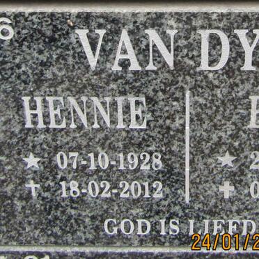 DYK Hennie, van 1928-2012 &amp; Babs 1931-2015